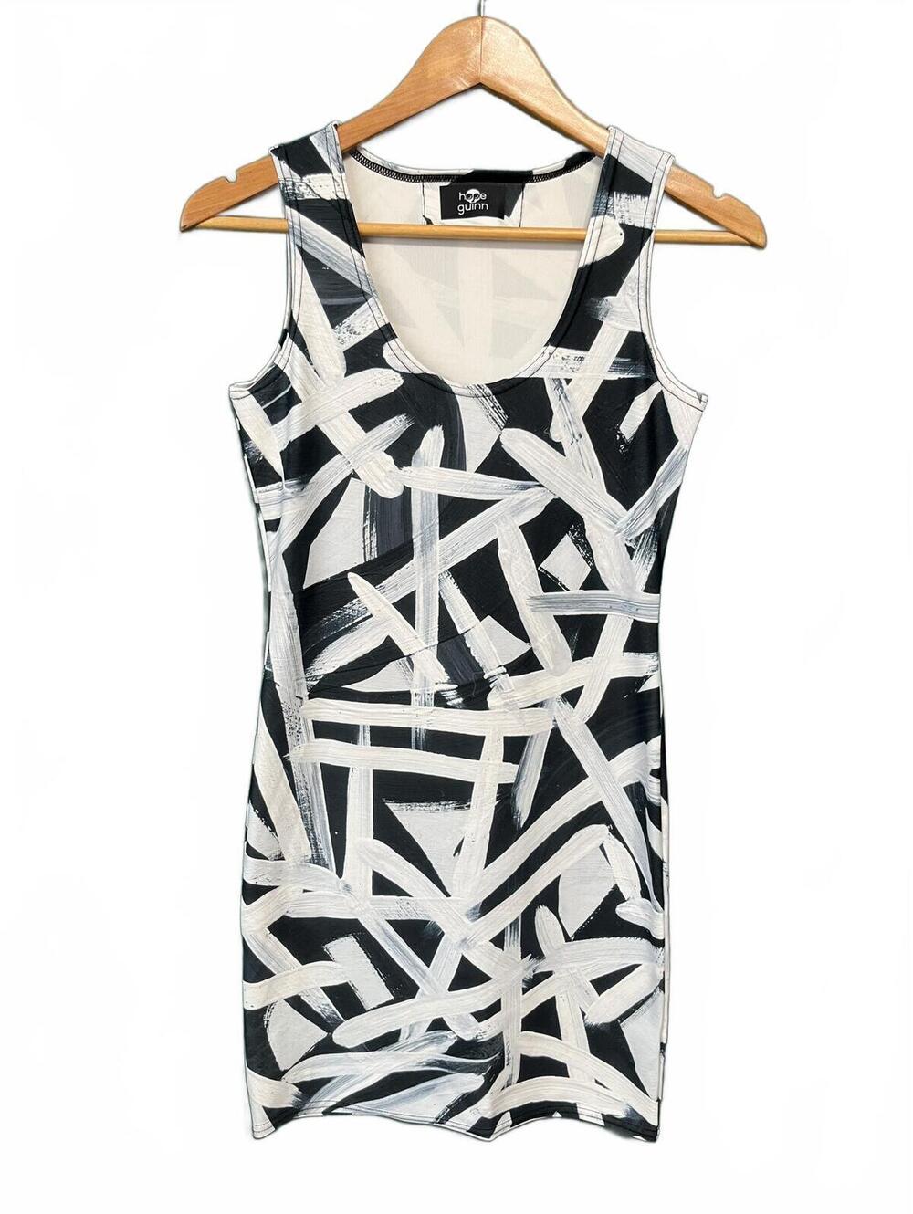 Hope Guinn Abstract Print Bodycon Mini Dress Size S Goth Indie Grunge Aesthetic